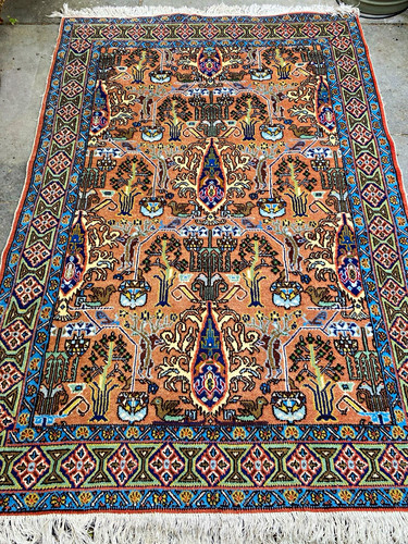 Hand knotted wool oriental - hand-knotted,