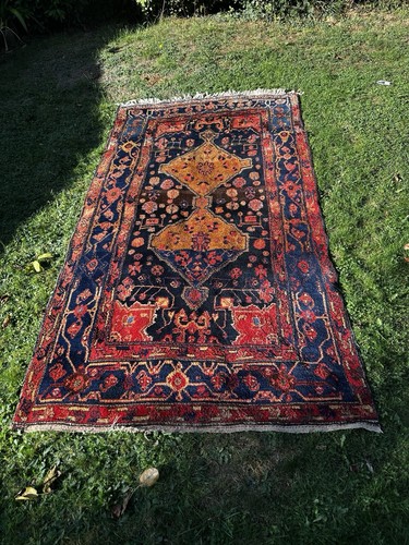 Vintage persian rug navy - vintage,