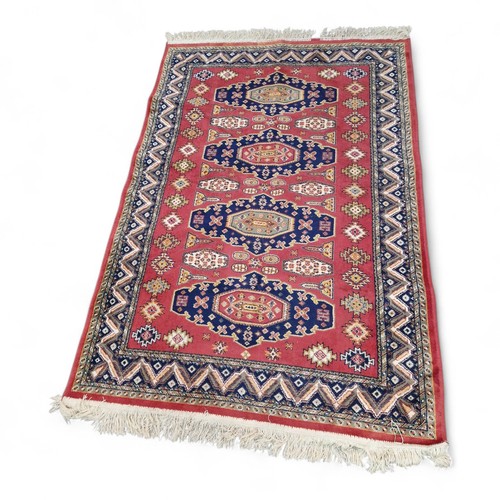 Traditional geometric rug red - traditional,