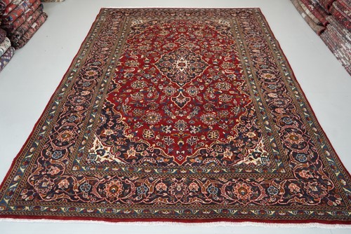 Vintage hand knotted wool area - vintage,