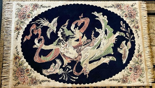 Vintage persian pictorial rug - vintage,