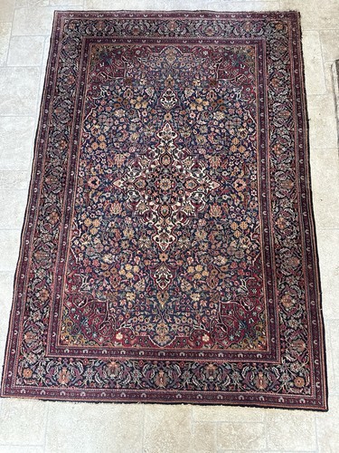 Vintage keshan floral rug - rug, hand