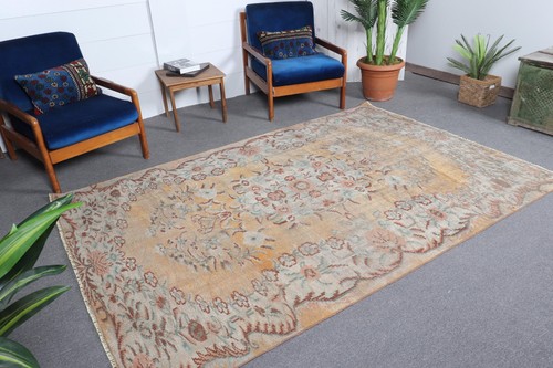 Vintage rug large 7x8 5 - rug,, ft