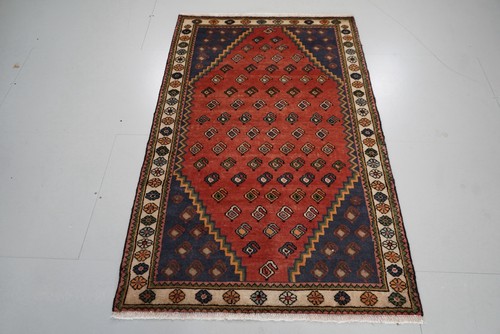 Handmade vintage wool rug 168 - vintage,
