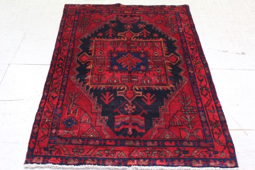 Handmade wool rug navy - rug,