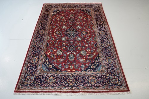 Vintage hand knotted wool area - vintage,