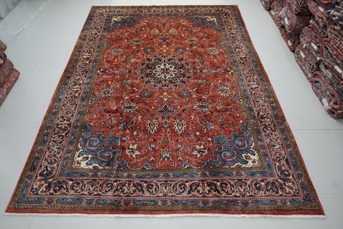 Handmade rug vintage - rug, blue