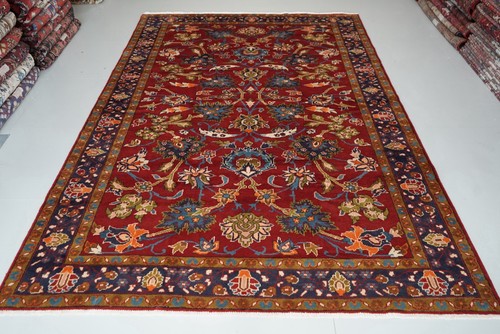 Vintage hand knotted wool - knotted, area