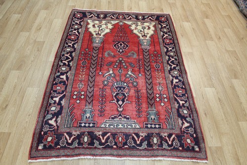 Vintage oriental wool rug - oriental,