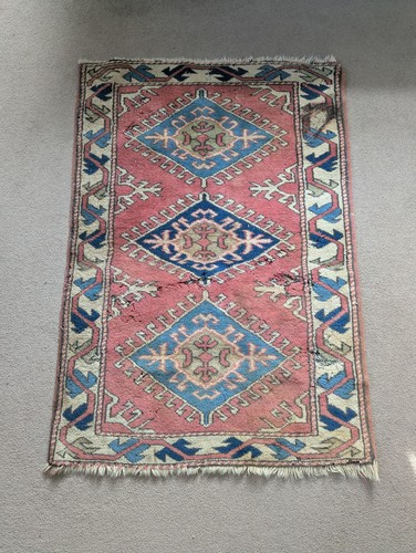 Turkish wool rug geometric - rug,